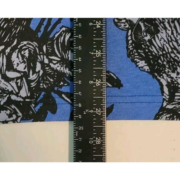 Grateful Dead T Shirt Size Large Blue All Over Print Rock & Roll Hall Of Fame - Picture 3 of 5